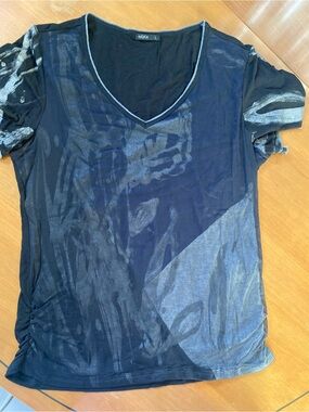 Black & Charcoal, Navy  V-Neck Short Sleeve Tee Edista brand from Nordstrom.